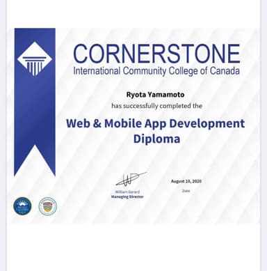 Diploma of Cornerstone International Community College of Canada